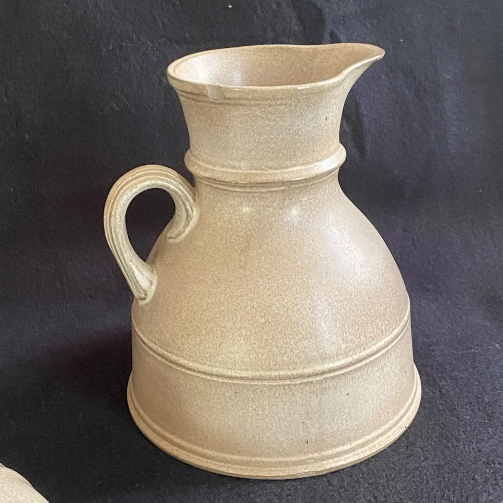 John Chipperfield pottery pitcher jug &‎ goblet Norfolk England set